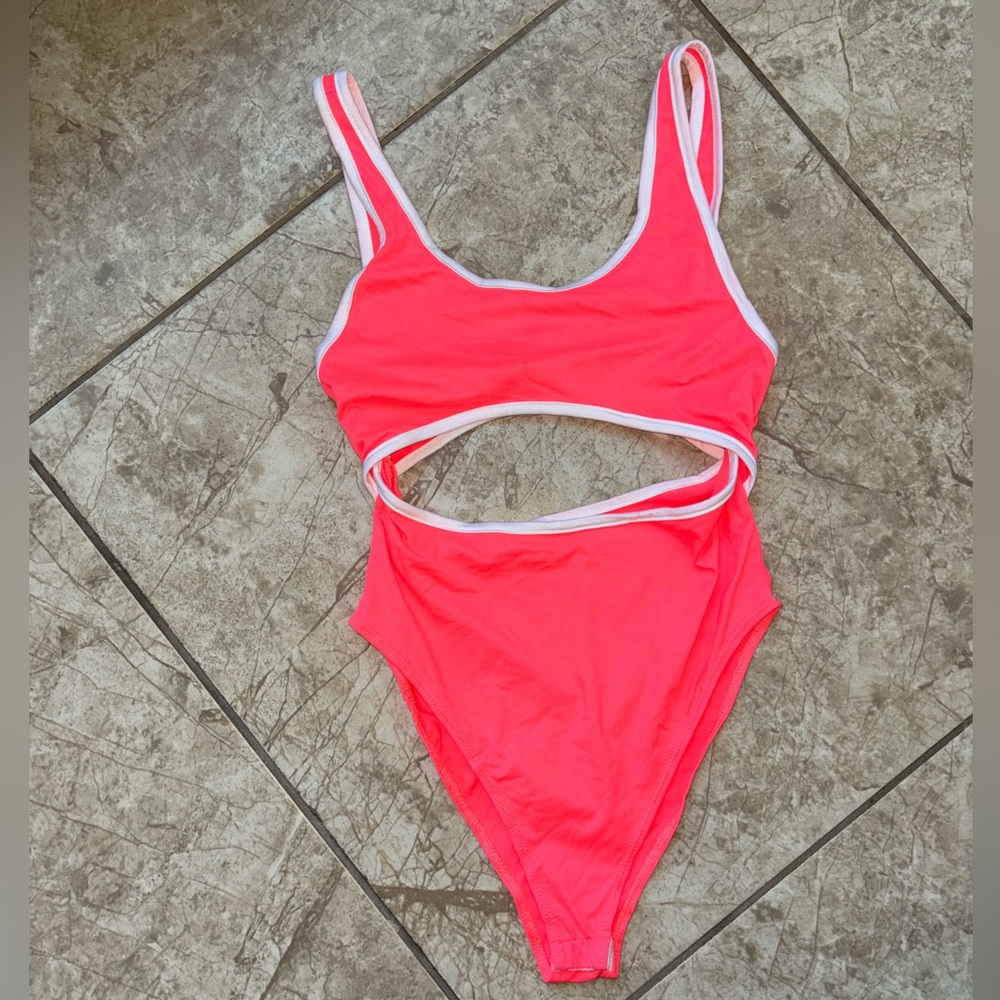 Neon Pink Cutout bodysuit